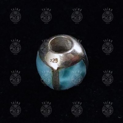 Шарм Laura Tosato для браслета Pandora. Серебро 925, ларимар.