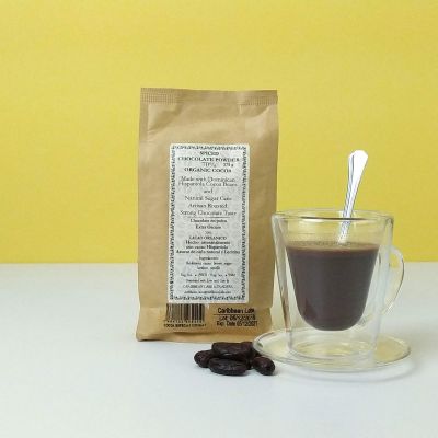 Какао порошок, тёмный острый шоколад с сахаром, Caribbean Spice, 375 гр
