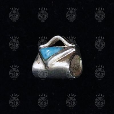 Шарм Laura Tosato для браслета Pandora. Серебро 925, ларимар.