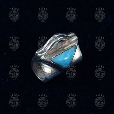 Шарм Laura Tosato для браслета Pandora. Серебро 925, ларимар.