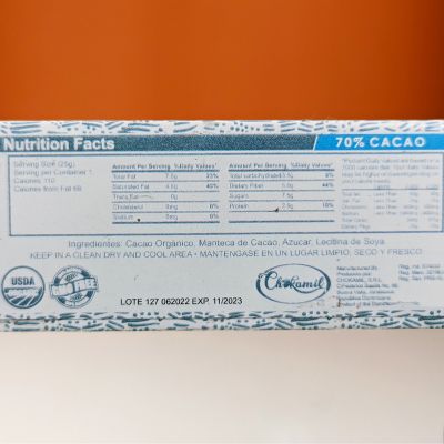 Тёмный шоколад 70% какао, Taino, 25 гр