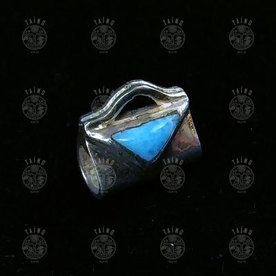 Шарм Laura Tosato для браслета Pandora. Серебро 925, ларимар.