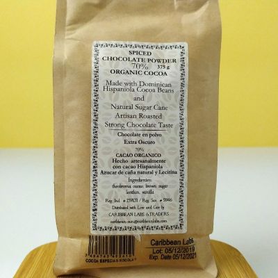 Какао порошок, тёмный острый шоколад с сахаром, Caribbean Spice, 375 гр