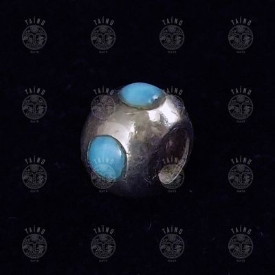 Шарм Laura Tosato для браслета Pandora. Серебро 925, ларимар.