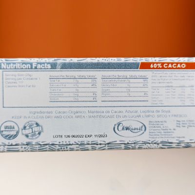Тёмный шоколад 60% какао, Taino, 25 гр