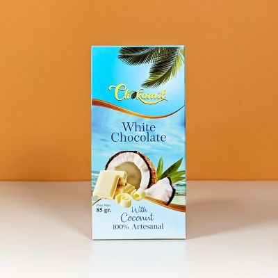 Белый шоколад с кокосовой стружкой, Chokamil, 85 гр
