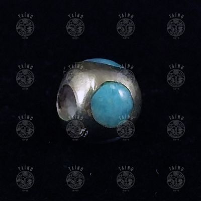 Шарм Laura Tosato для браслета Pandora. Серебро 925, ларимар.
