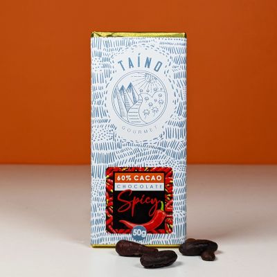 Тёмный острый шоколад 60% какао, Taino, 50 гр.