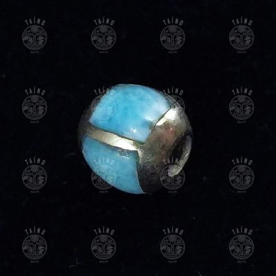 Шарм Laura Tosato для браслета Pandora. Серебро 925, ларимар.