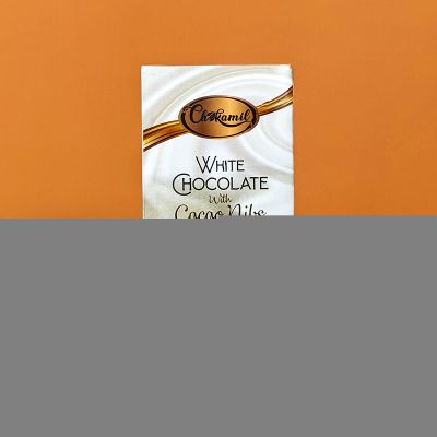 Шоколад белый с какао ядрышками, Chokamil, 85 гр